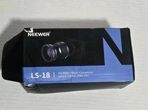 Neewer LS-18 HD Wide/Macro Conversion Lens 0.75X for Sony ZV1 NEW (READ) - Picture 1 of 1