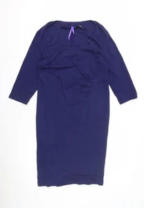 Seraphine Women's Blue Maternity Sheath Dress Size 12 - Picture 1 of 12