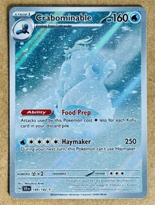 2024 POKÉMON STELLAR CROWN CRABOMINABLE ILLUSTRATION RARE HOLO IR 149/142 NM+ - Picture 1 of 2