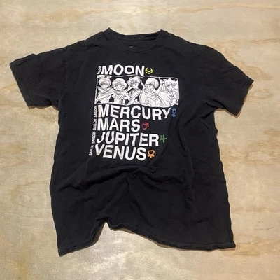 Camiseta Sailor Moon Anime Adulto Hombre Mediana Mercurio Marte Júpiter Venus Naoto Foto 1 de 4