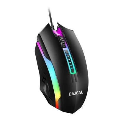 Luminous USB Mouse BajealD12 for Gaming and Office Use with Comfortable Grip - Image 1 of 4