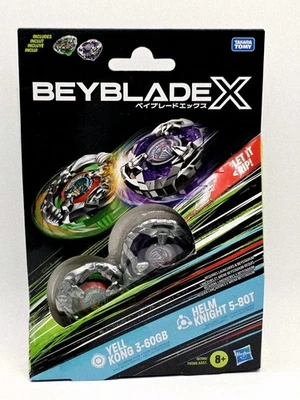 Beyblade X Yell Kong 3-60 GB y Helm Knight 5-BOT Spinning Duel Pack Takara Tomy Foto 1 de 3