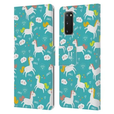 HEAD CASE DESIGNS SASSY UNICORNS LEATHER BOOK WALLET CASE FOR SAMSUNG PHONES 1 - Image 1 of 4
