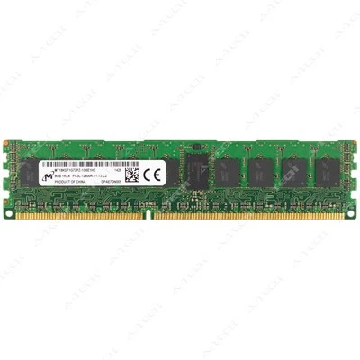 Micron 8GB DDR3 1600 MHz PC3-12800 ECC RDIMM Server Memory RAM MT18KSF1G72PZ-1G6 - Image 1 of 2