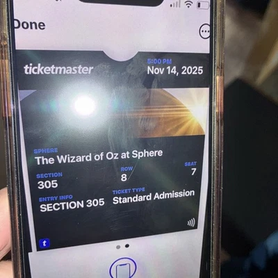 Entradas El Mago de Oz en la Esfera 2 entradas para el viernes 14 de noviembre a las 5:00 p.m. Foto 1 de 2