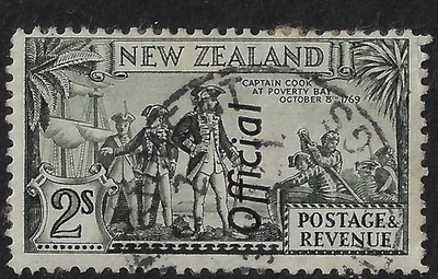 NZ Scott Ø71/ SG Ø132c, used,  CV $25, perf 12 ½ , 2 shilling , VF,	 (a7915 - Image 1 of 3