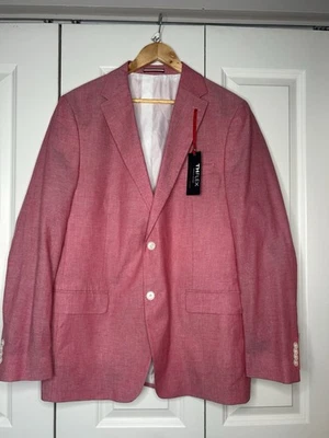 Tommy Hilfiger TH Flex Algodón Hombre Abrigo Deportivo Blazer Nuevo con Etiquetas Rosa 44 Chaqueta Larga Foto 1 de 4