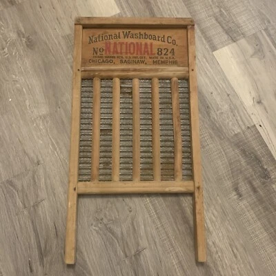 Vintage National Washboard Co. #824 *Chicago *Saginaw *Memphis *Excellent - Image 1 of 4