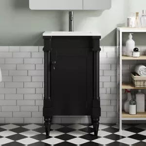 Modern Bathroom Vanity with Sink, Bathroom Storage Cabinet, Single Sink Cabinet - Picture 1 of 24