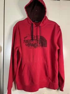 Sudadera con capucha The North Face grande roja gráfica para hombre cómoda ocio deporte - Imagen 1 de 8