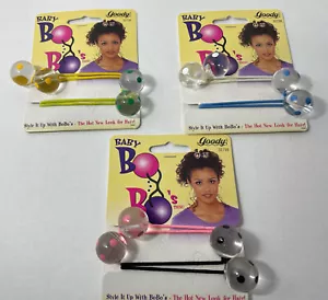 NOS Goody Baby Bo Bo's Hair Elasty Clip Scrunchie Hair Tie 1997 NEW 3-2 packs - Picture 1 of 9
