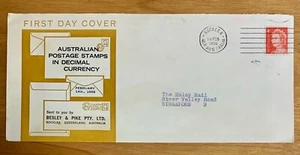 Australia Feb 1966 decimal currency change private FDC stamp cover to Singapore - Picture 1 of 3
