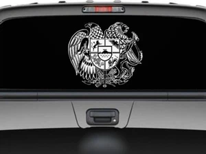 Armenian Coat Of Arms Symbol Logo Sign Car Truck SUV Laptop 10" White - Picture 1 of 1