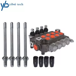 4 Spool Hydraulic Control Valve Double Acting 3600 PSI SAE Ports 21 GPM - Picture 1 of 10