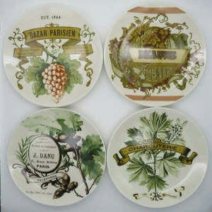 Pottery Barn Tabletop "Vino" Plates Set of 4 Charcuterie Hors D'oeuvre Appetizer - Picture 1 of 7