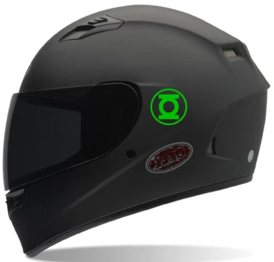 Calcomanías de casco Linterna Verde (4) Calcomanía de casco de moto, juego de cuatro pegatinas.  Foto 1 de 4