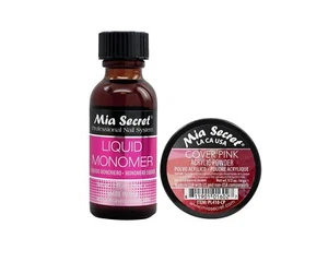 Mia Secret Acrylic Nail Powder in Cover Pink 0.5oz Paired with Monomer 1oz - Picture 1 of 1