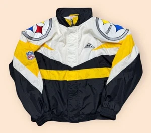 Vintage Pittsburgh Steelers Apex One Authentic Pro Line Jacket 1995 XL Rare 90s - Picture 1 of 5