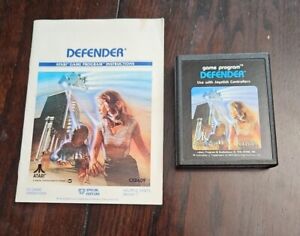 Defender (Atari 2600, 1982) Game Cartridge W/ Manual  CX2609 Fast Shipping 🕹