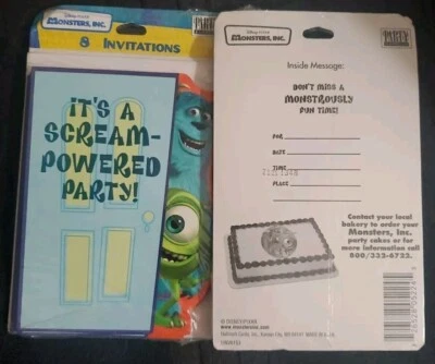 MONSTERS INC. ALIENS INVITACIONES (16) Fiesta de Cumpleaños Invitaciones Sulley Mike Foto 1 de 2