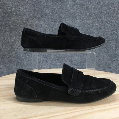 Zapatos mocasines Born para mujer 8,5 M Penny de cuero negro sin cordones informales cómodos planos Foto 1 de 4
