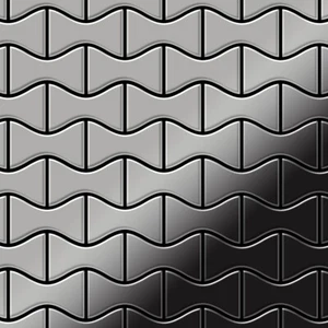 Mosaico azulejo metal macizo acero inoxidable alto brillo gris 1,6 mm Kismet-S-M - Imagen 1 de 3