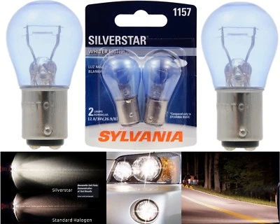 Sylvania Silverstar 1157 26.9/8.3W Dos Bombillas Luz de Freno Lámpara de Repuesto Foto 1 de 4