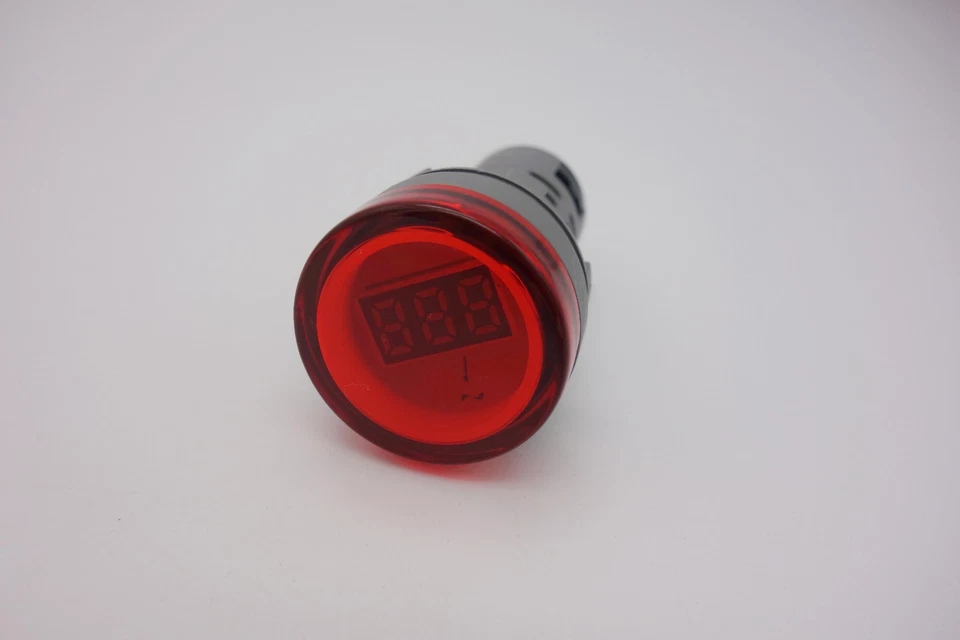 1pc 22MM RED AC 50-500V 3 digital LED Voltmeter Voltage meter Pilot Light type - Image 1 of 4