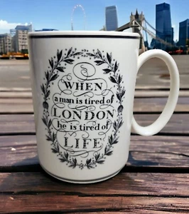 Wedgwood 1966 Londra tazza poesia citazione Samuel Johnson William Wordsworth Inghilterra - Foto 1 di 7