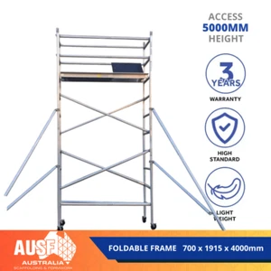 4M Scaffold Tower - 225 kg Capacity - Portable Safety - 3M Platform Ht. - Picture 1 of 13