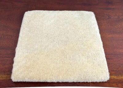Bohemian Accent Natural Wool Rug Handmade Solid Table Mat Beige Kitchen Placemat - Image 1 of 4