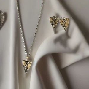 Planchette Crow Moon Pentagram Earrings And Necklace Set Valentines Gift! - Picture 1 of 5