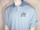 Nike Golf Xxl Blue Striped Poly Polo Shirt Bay Hill Arnold Palmer Mastercard
