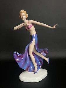 Art Déco Tänzerin Porzellan Figur "Carl Scheidig" Gräfenthal um 1920 - Bild 1 von 12