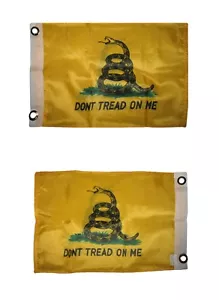 12x18 Gadsden Don't Tread On Me 2 caras 2 capas bandera resistente al viento 12x18 pulgadas - Imagen 1 de 4