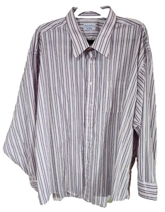 Manhattan Especially Designed for Big Men Dress Shirt 20/35 Stripes. - Picture 1 of 6
