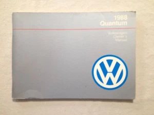 Vw Oem 1988 Quantum Owners Manual - Picture 1 of 4