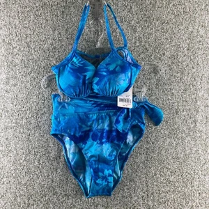 Athena Collection Bikini Womens 8 Blue Two Piece NWT Vintage - Picture 1 of 7