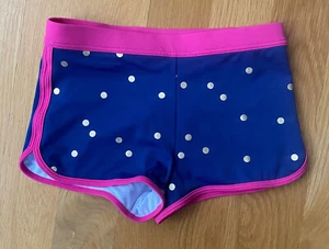 Mini Boden Deep Sea Blue Foil Spot Patterned Swim Shorts  Size 9-10 - Picture 1 of 3