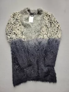 Love Token Womens Sweater Small Black/White Caridigan Long Sleeve Animal - Picture 1 of 9