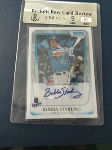 2011 Bowman Chrome Bubba Starling Autograph Rookie Beckett Graded!! ROYALS - Bild 1 von 1