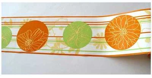 Alkor selbstklebende Bordüre Borders 5m x 12,5cm Floral POP orange grün 30597 - Bild 1 von 2