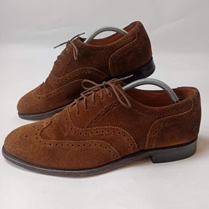 Loake 202DS Men's Suede Leather Brogue Shoes - Tan Brown - Size 9 UK - Picture 1 of 23