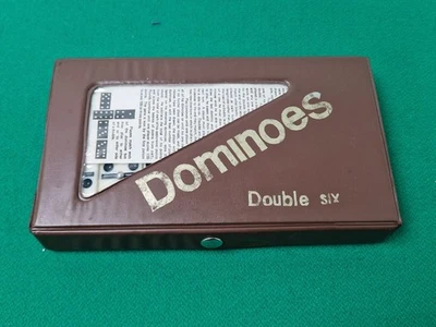 Vintage Double-Six Dominoes in Travel Case - Image 1 of 4