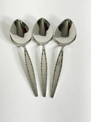VENETIA Oneida Community Stainless 6 7/8” Oval Soup Spoons Set Of 3 - Image 1 of 4