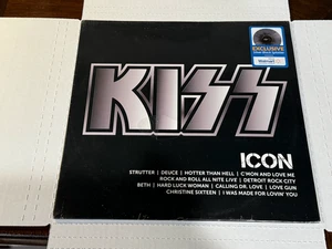 Kiss- Icon- LP 2023 Silver Black Splatter Vinyl Walmart Exclusive Sealed - Picture 1 of 1