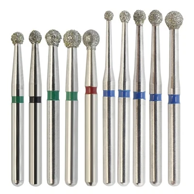 Multi-Use Dental Diamond Burs Round Ball Bur Friction Grip Surgical FG 801 801L - Image 1 of 4