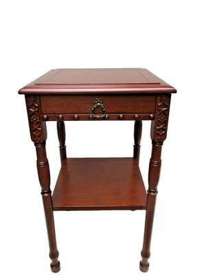 vintage walnut nightstand antique walnut end table vtg side table $30.00 ship - Image 1 of 4