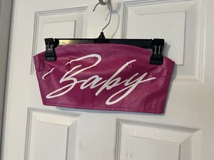 SHEIN Brand Pink Faux Leather Tube Top Sz XS - Picture 1 of 10