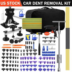 118-PC Paintless Dent Repair Kit - Car Body Dent & Hail Damage Removal Tools Set - Picture 1 of 20